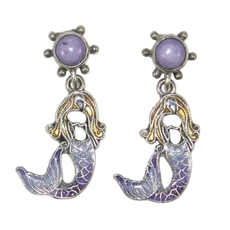 1011 Mermaid Sterling Silver Earrings