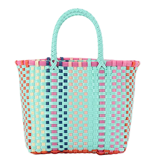 Woven Beach Bag Shades of Summer Tote Handbag GF4416
