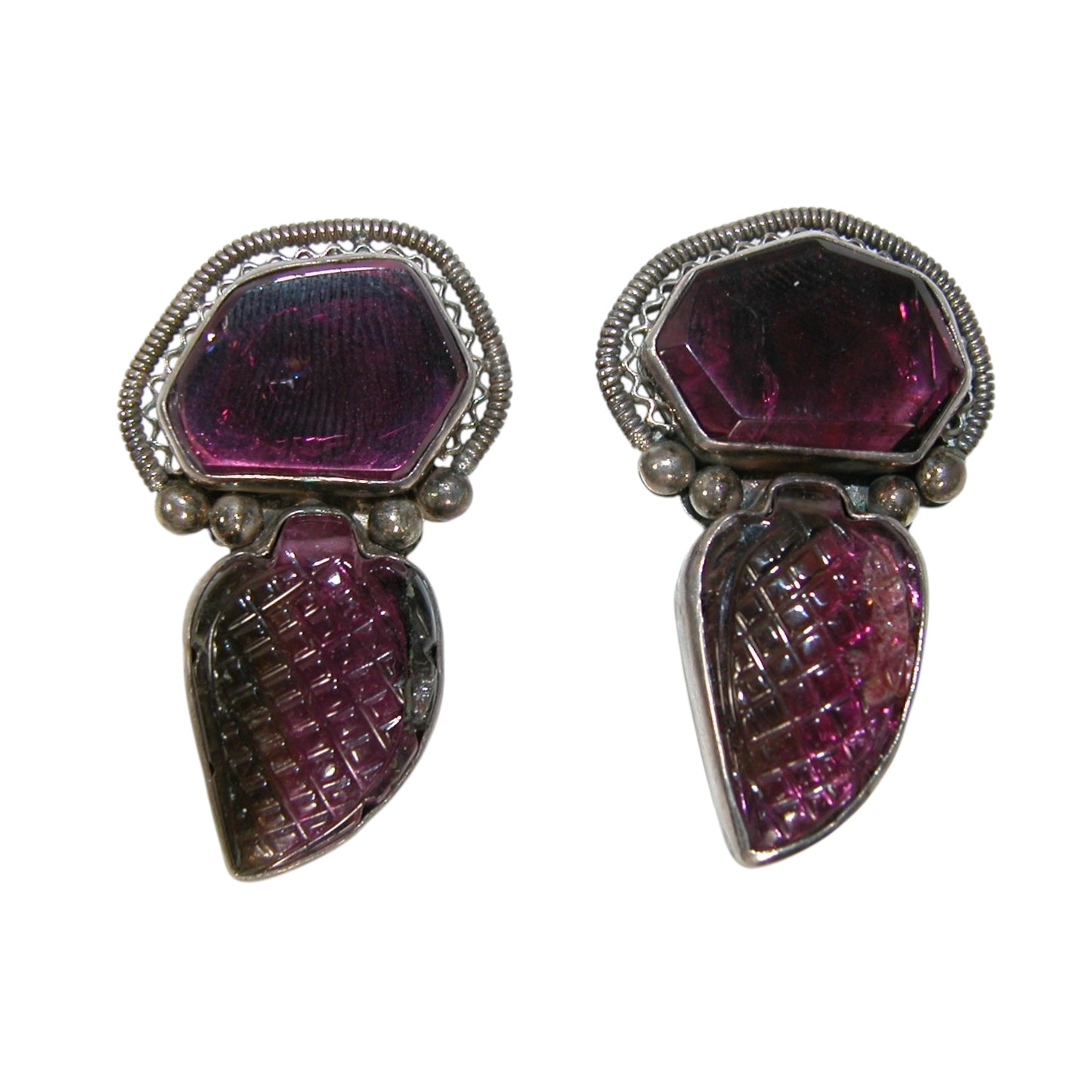18198 Pink Tourmaline Sterling Silver Earrings
