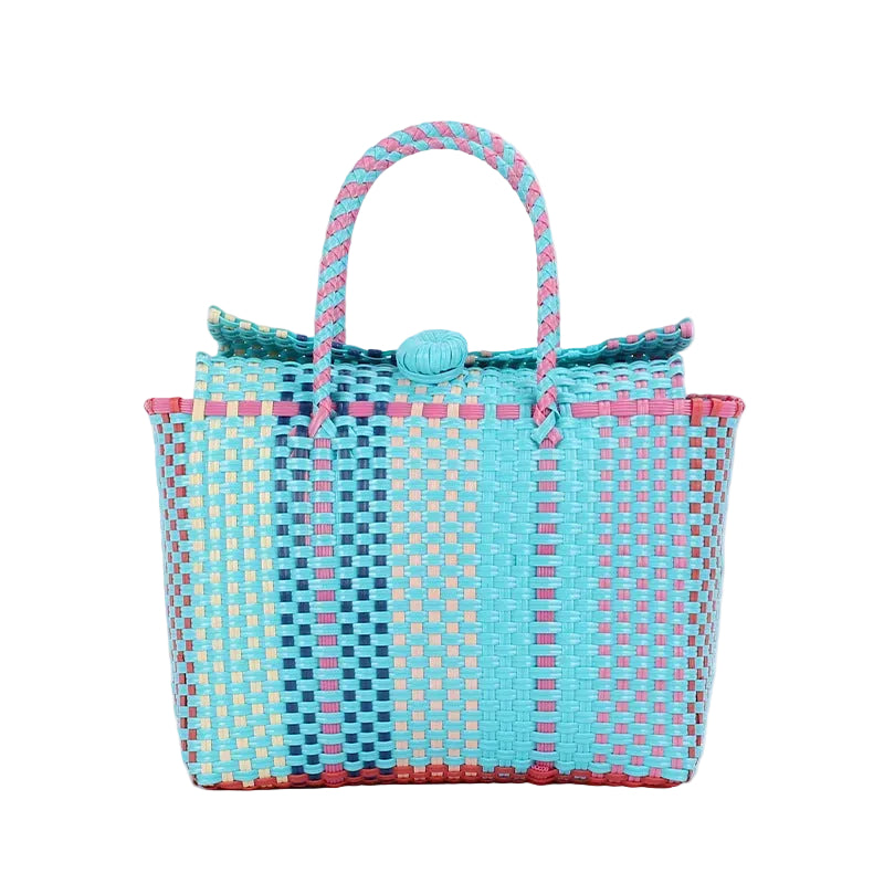 Woven Beach Bag Shades of Summer Tote Handbag GF4412