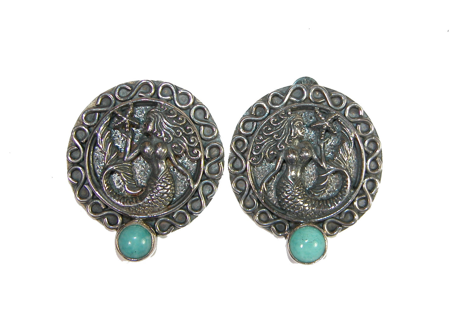 Amazonite Mermaid Sterling Silver Earring