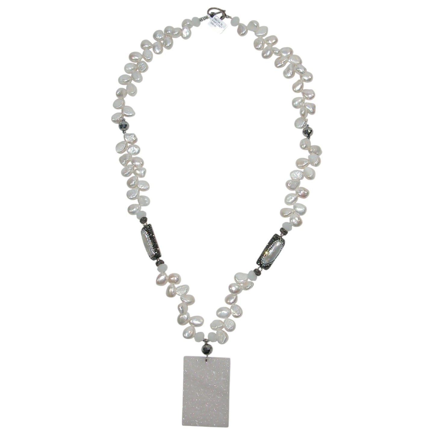 Freshwater Pearl Extra Long Sterling Silver Necklace
