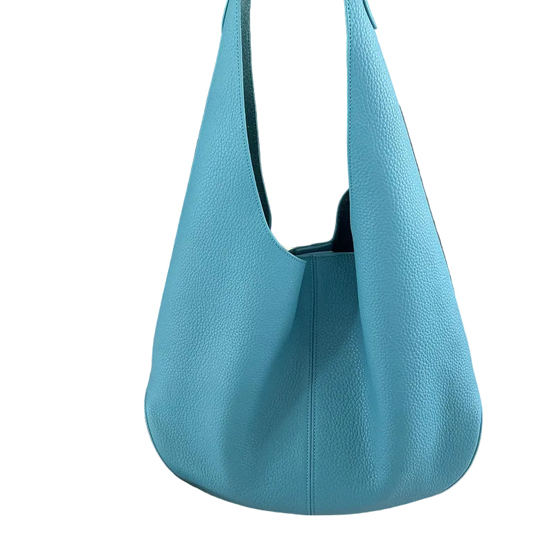 Turquoise Leather Tote Shoulder Bag GF5041