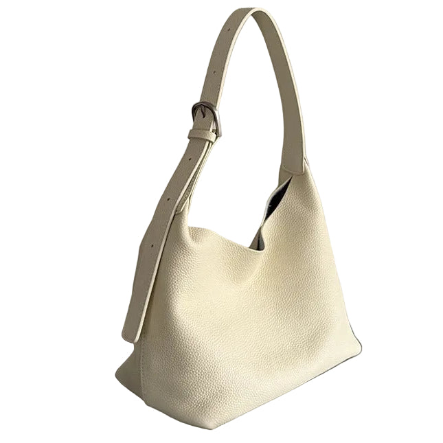 Cream Leather Tote Shoulder Bag GF5042