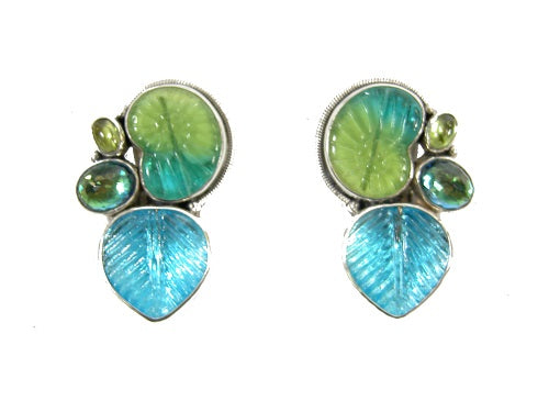 Peridot Vintage Glass Quartz Sterling Silver