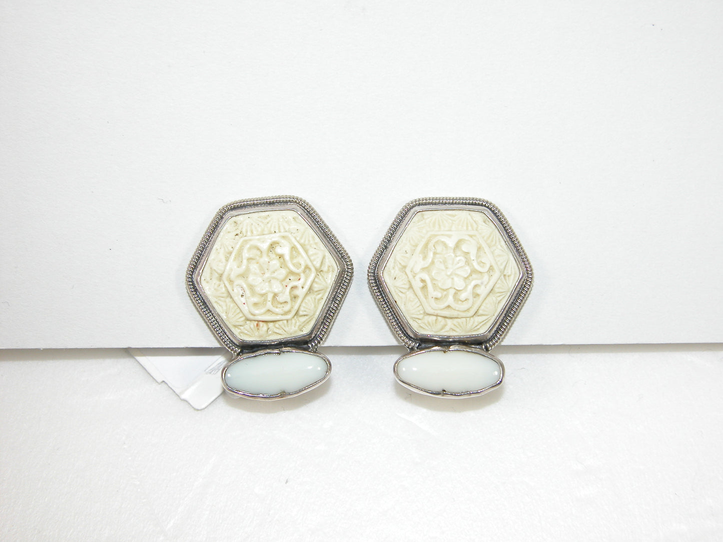 29585 Cinnabar, Czech Glass Sterling Silver Earrings