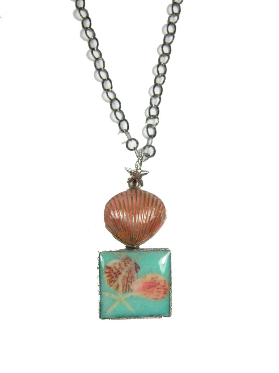 Handmade Tile Sterling Silver Necklace
