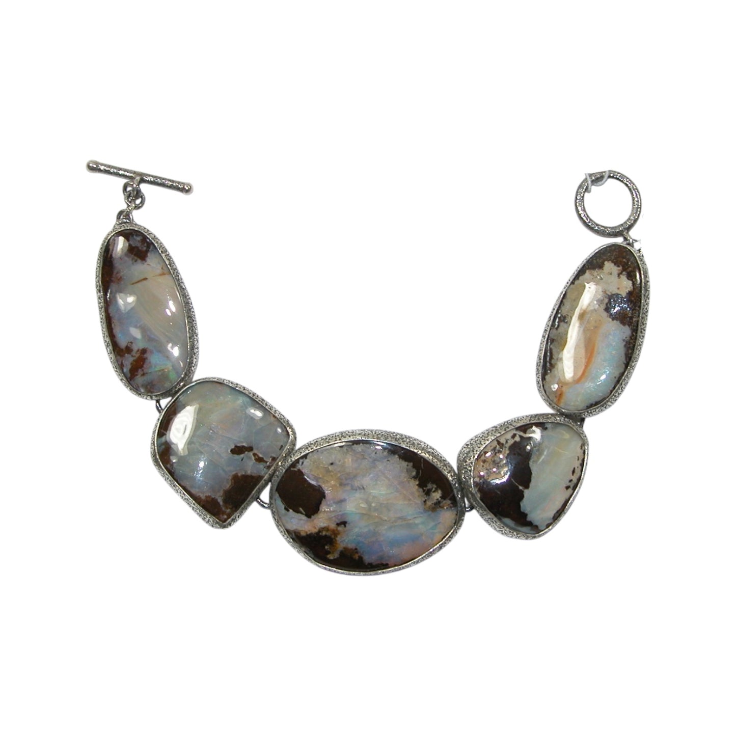 Boulder Opal Sterling Silver Bracelet