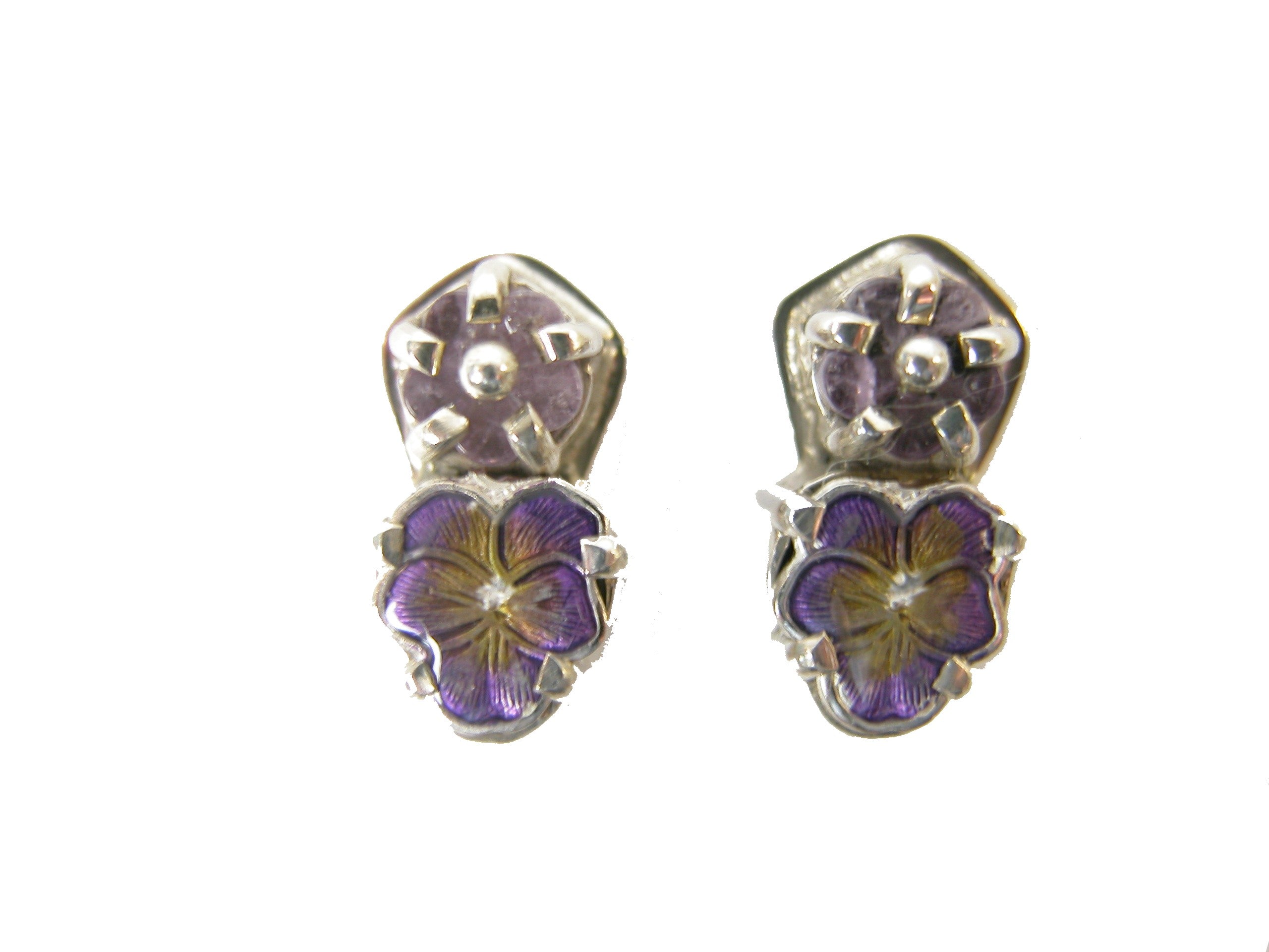 Amy Kahn Russell MOP Flower Silver  Pierced Earring main image 0