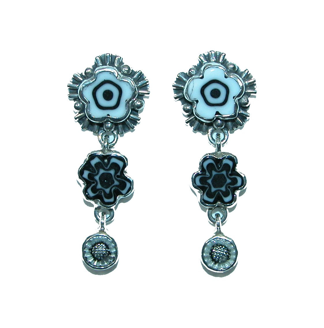 32252 Flower Sterling Silver Earrings