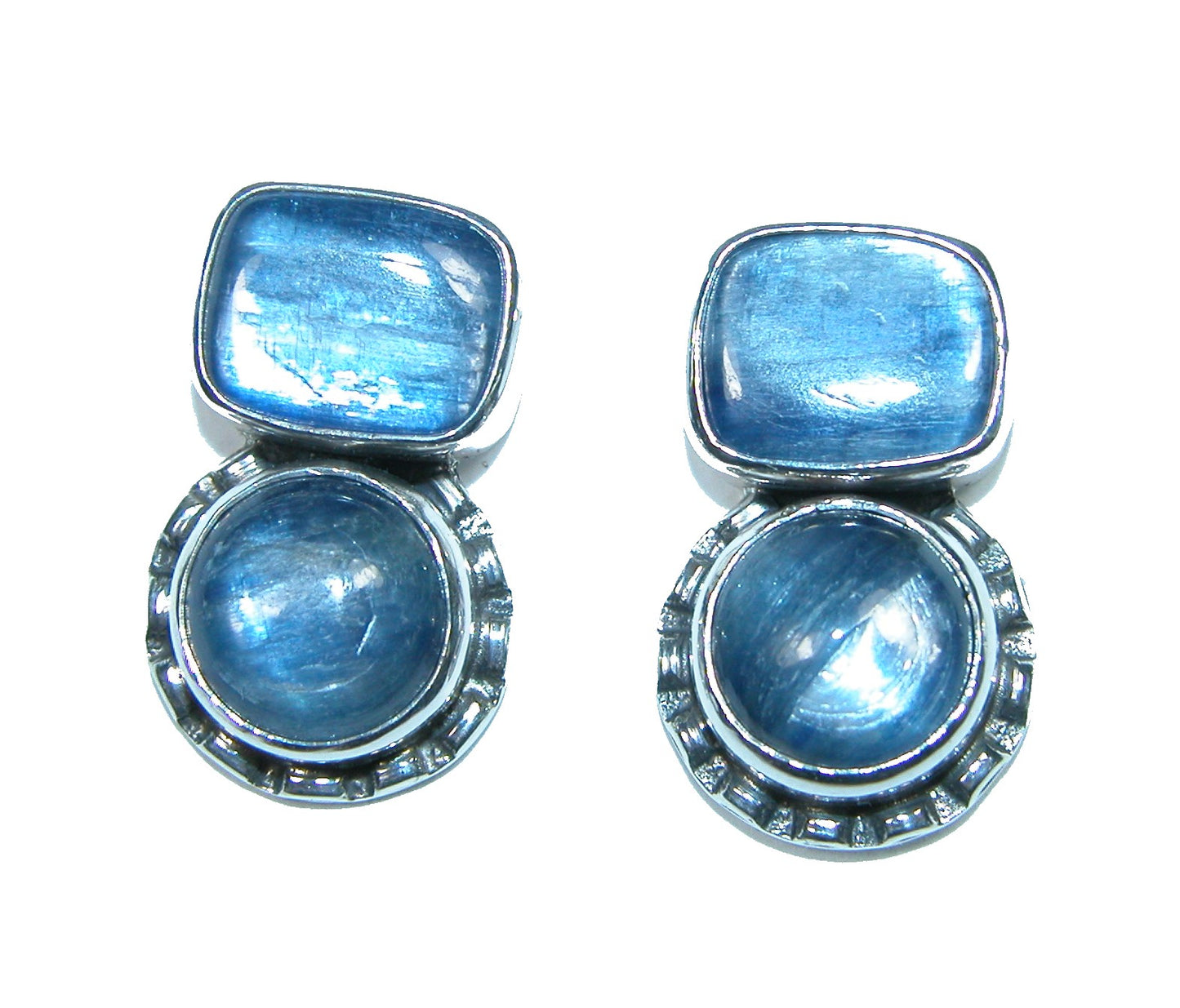 32365 Kyanite 2 Stone Sterling Silver Earring