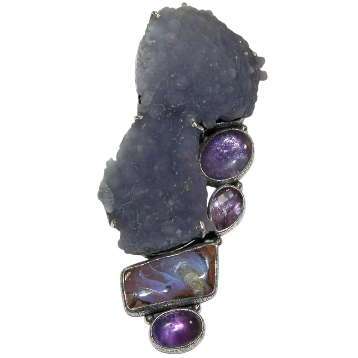 32777 Indonesian Grape Agate Pin and Pendant