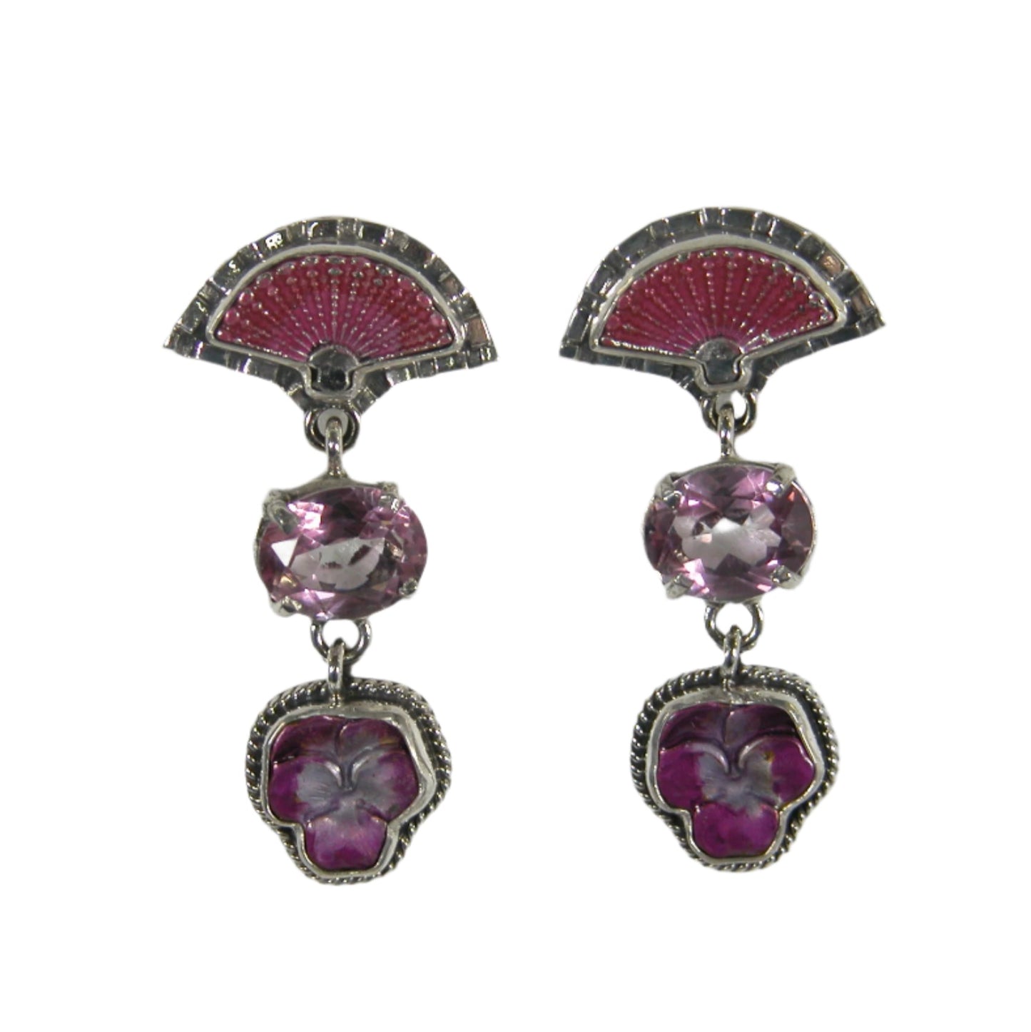 32884 Marquise Topaz Sterling Silver Dangle Earrings
