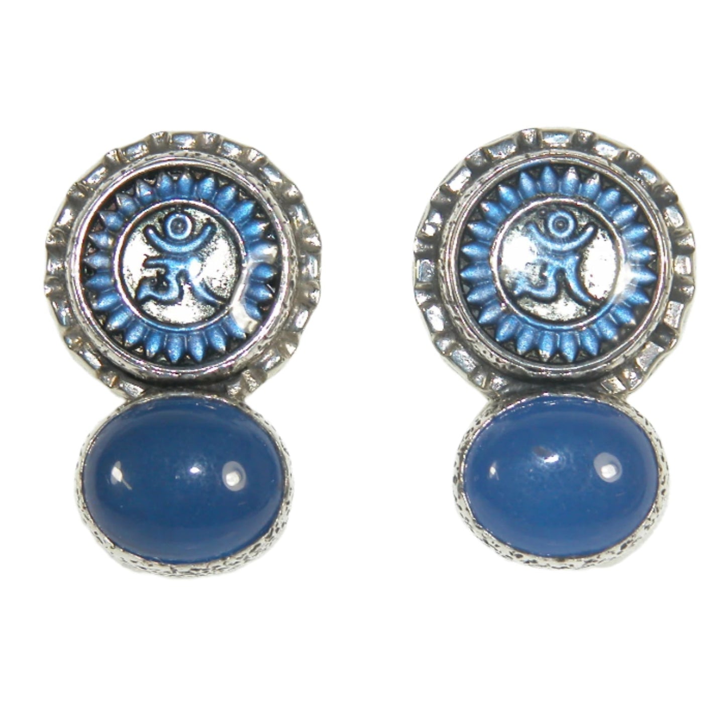 33040 Blue Lapis Zen Sterling Silver Earrings