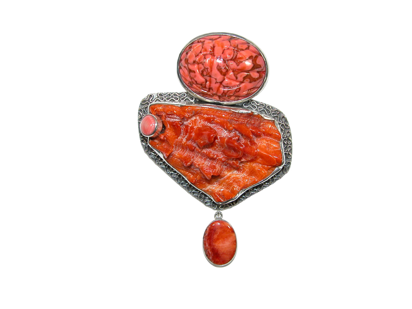 33048 Spiny Oyster Sterling Silver Pin and Pendant