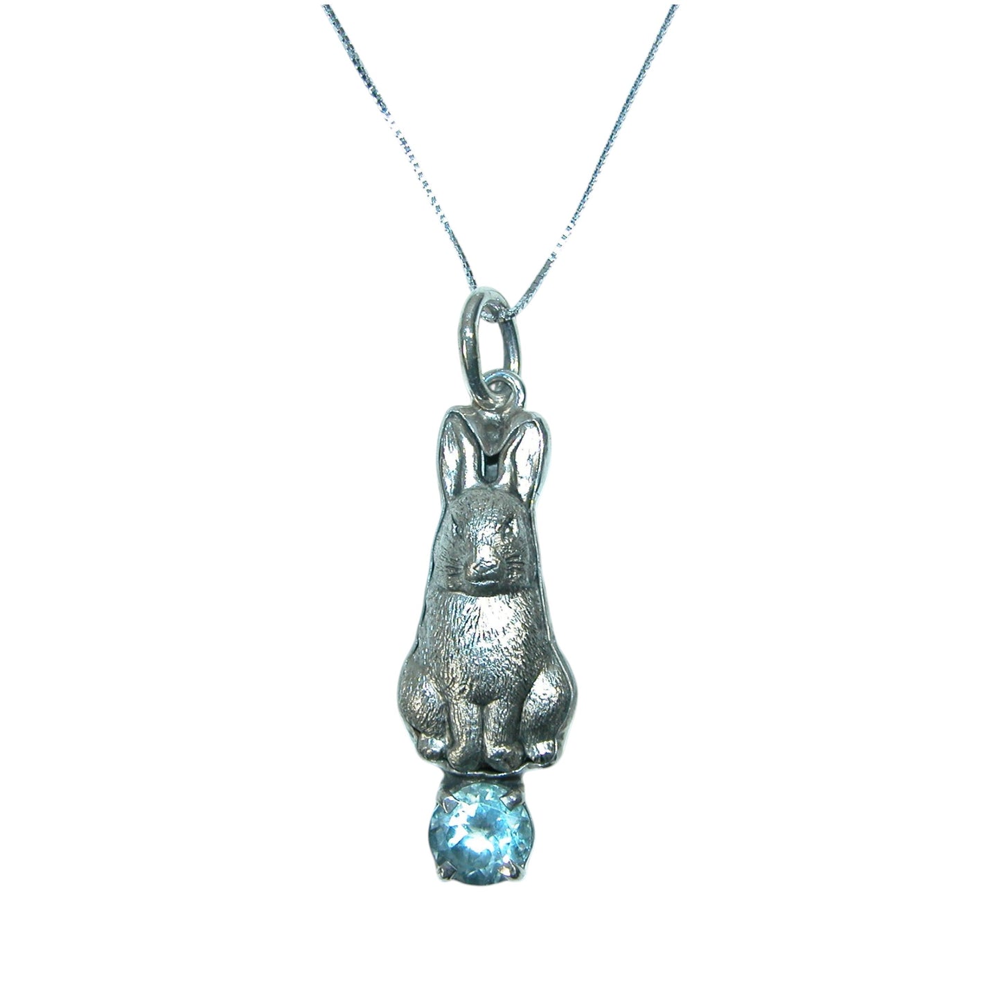 33090 Bunny Blue Topaz Sterling Silver Necklace