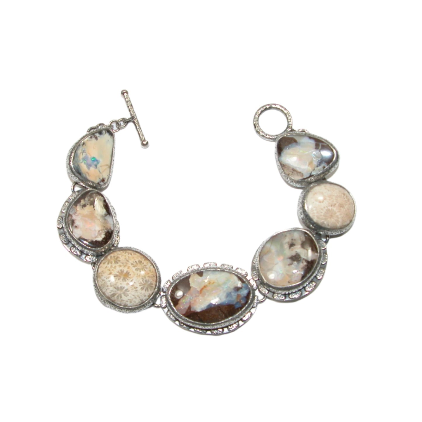 33158 Boulder Opal Sterling Silver Bracelet