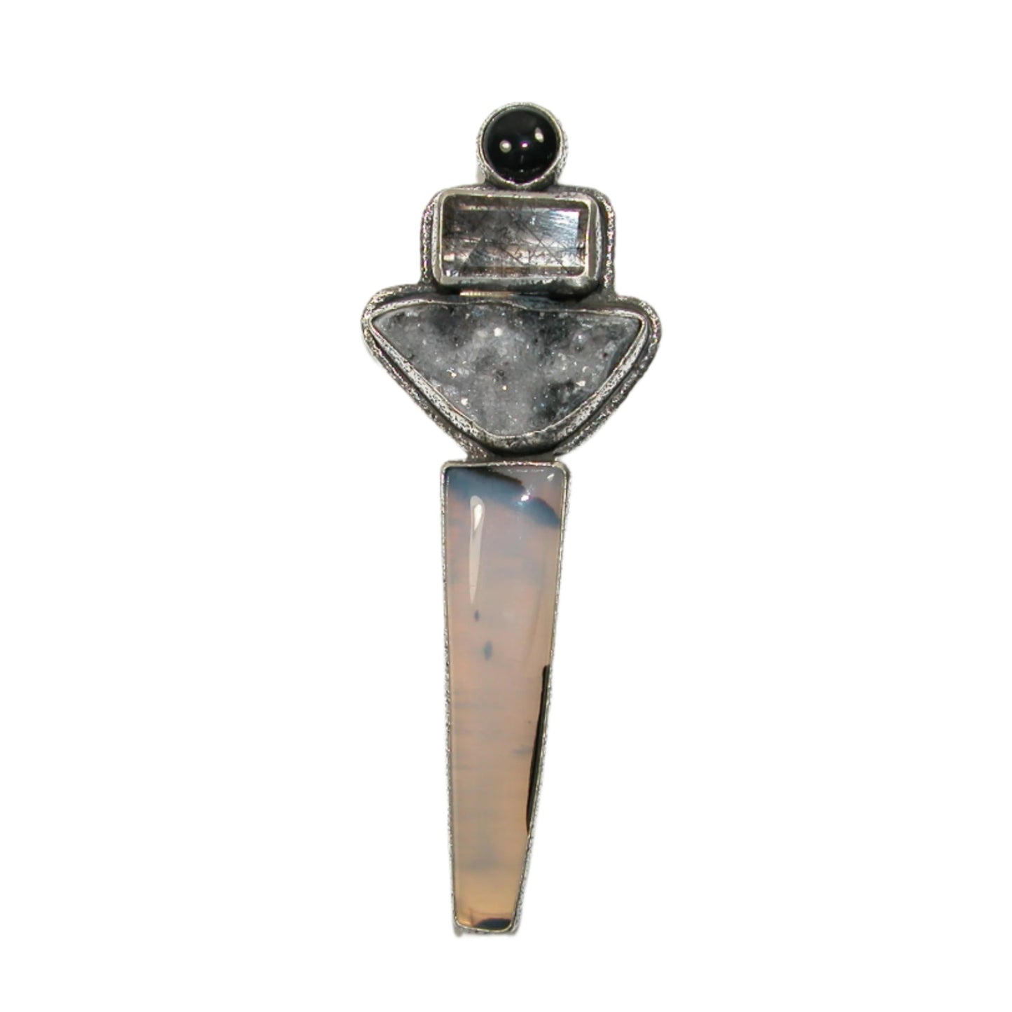 Drusy Opal Sterling Silver Pin and Pendant