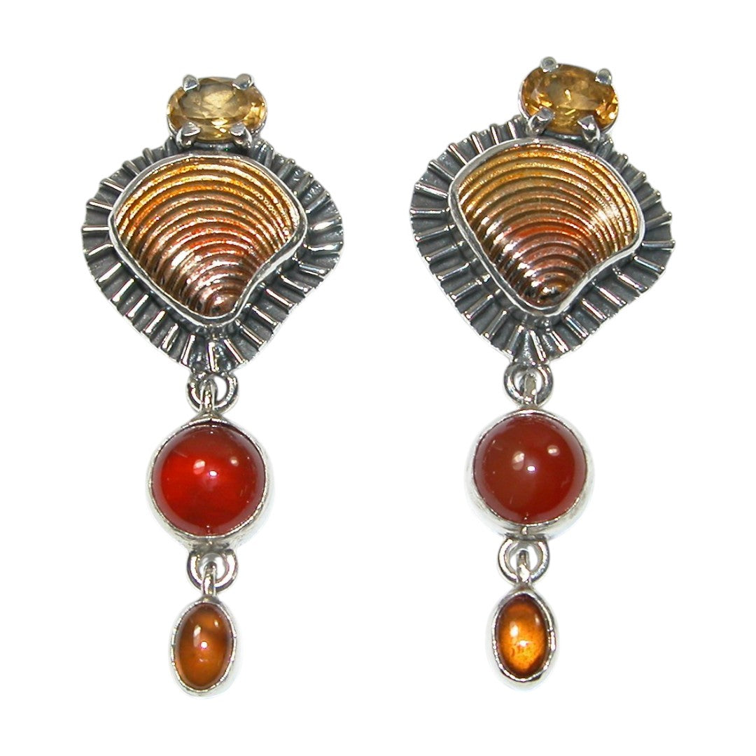 33278 Shell Drop Sterling Silver Earrings