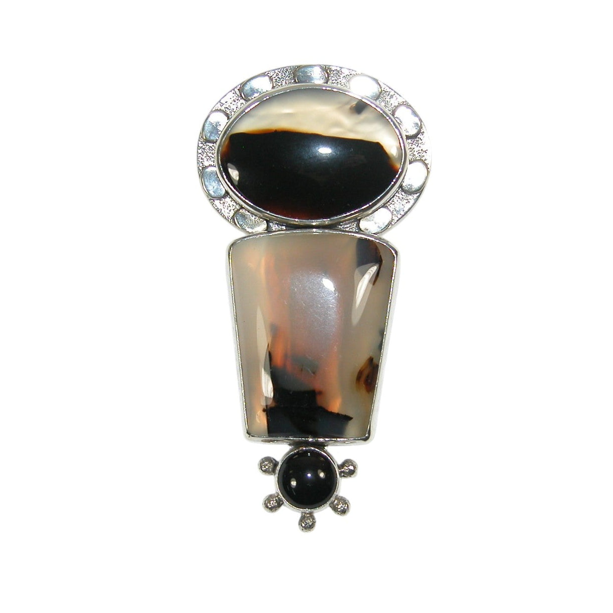 Agate Sterling Silver Pin and Pendant