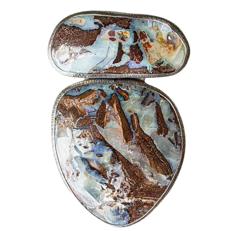 33585 Two-Stone Boulder Opal Pin / Pendant