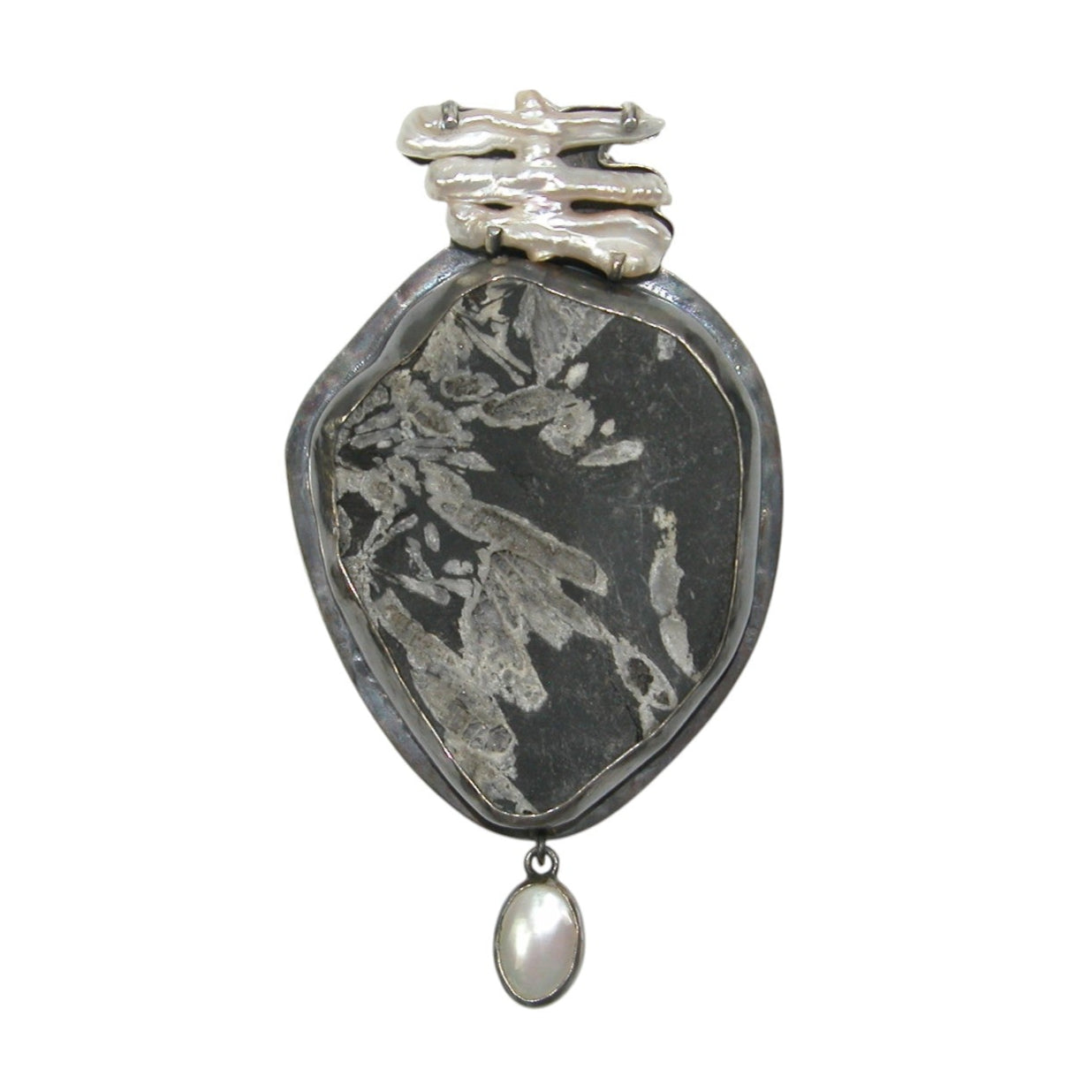 Freshwater Pearl Sterling Silver Pin and Pendant