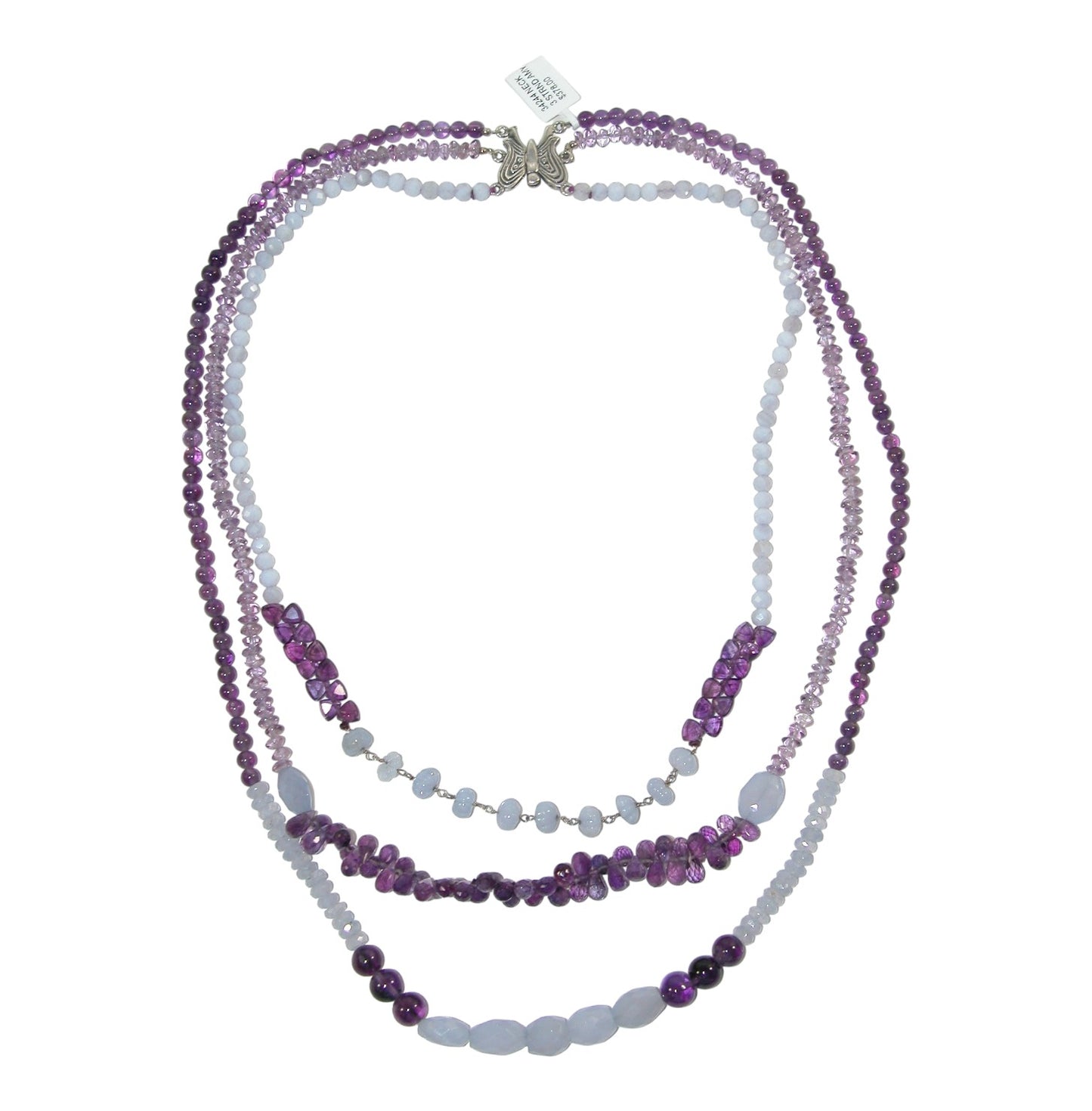 34244 Amethyst Sterling Silver Necklace