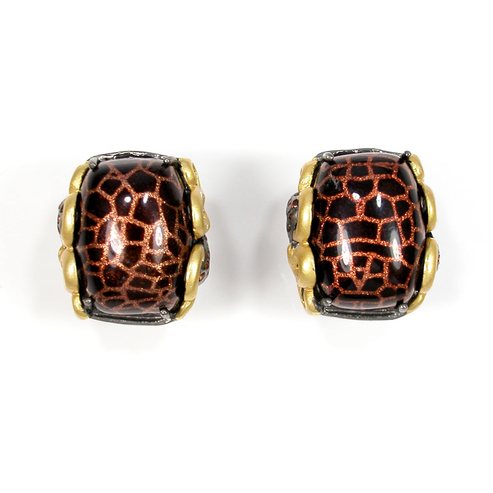 3424 Animal Print Sterling Silver Earrings