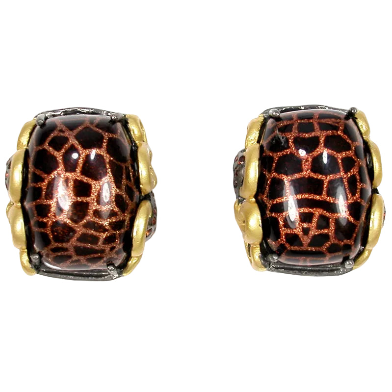 3424 Animal Print Sterling Silver Earrings