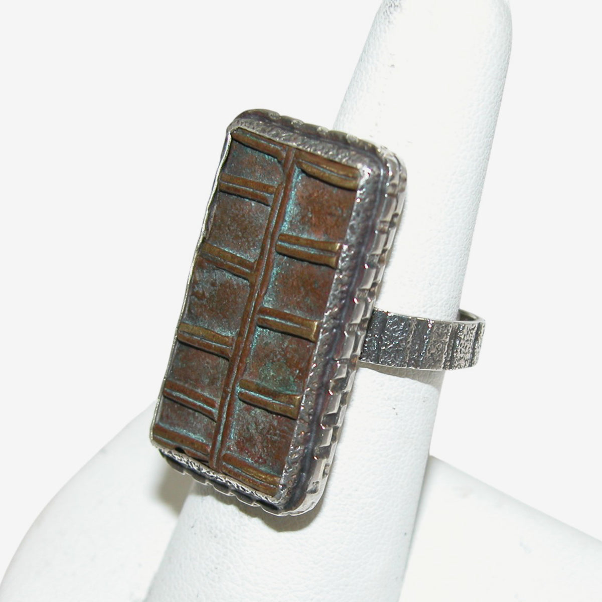 34316 African Gold Weight Sterling Silver Ring