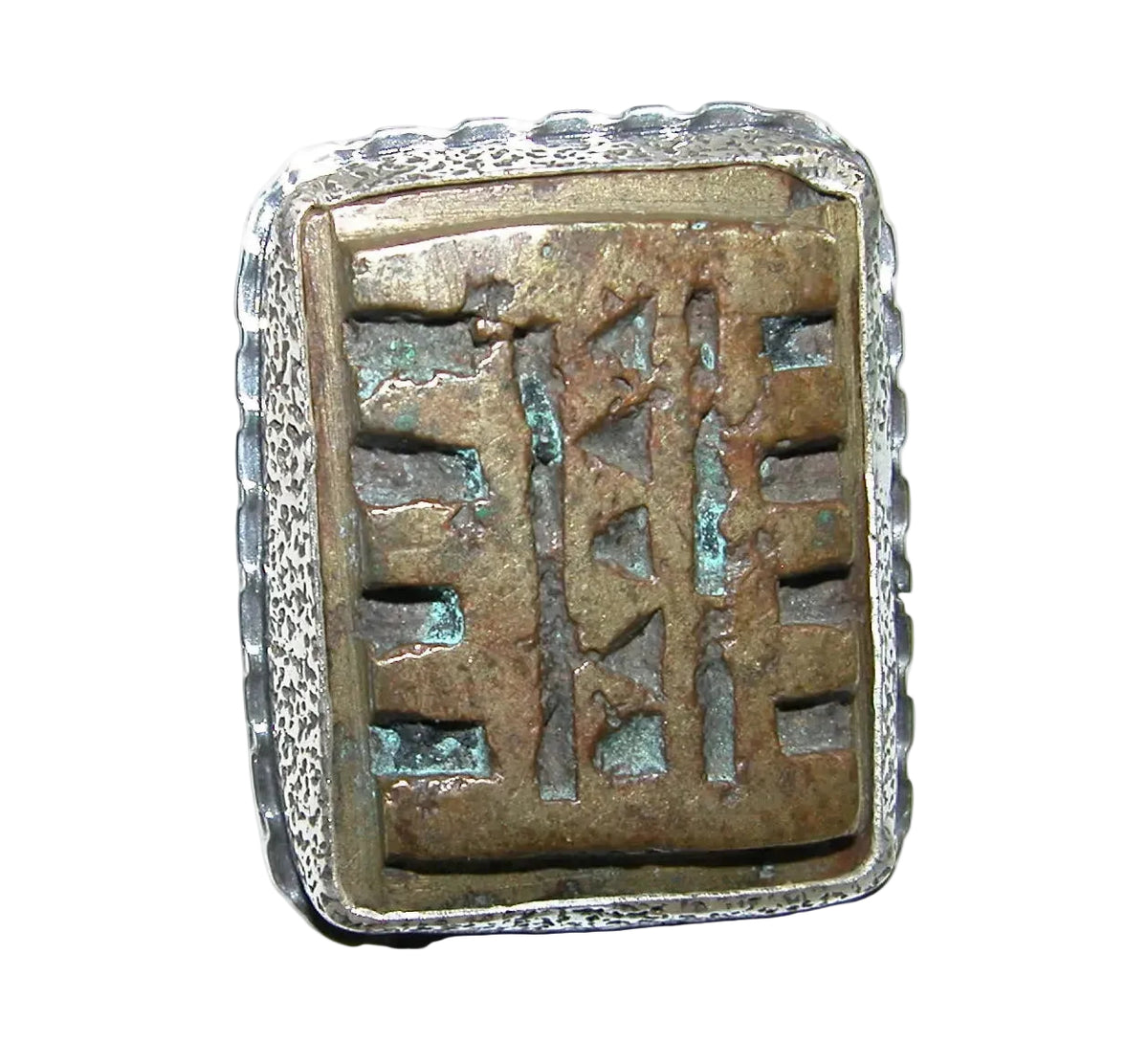 34335 African Gold Weight Sterling Silver Ring