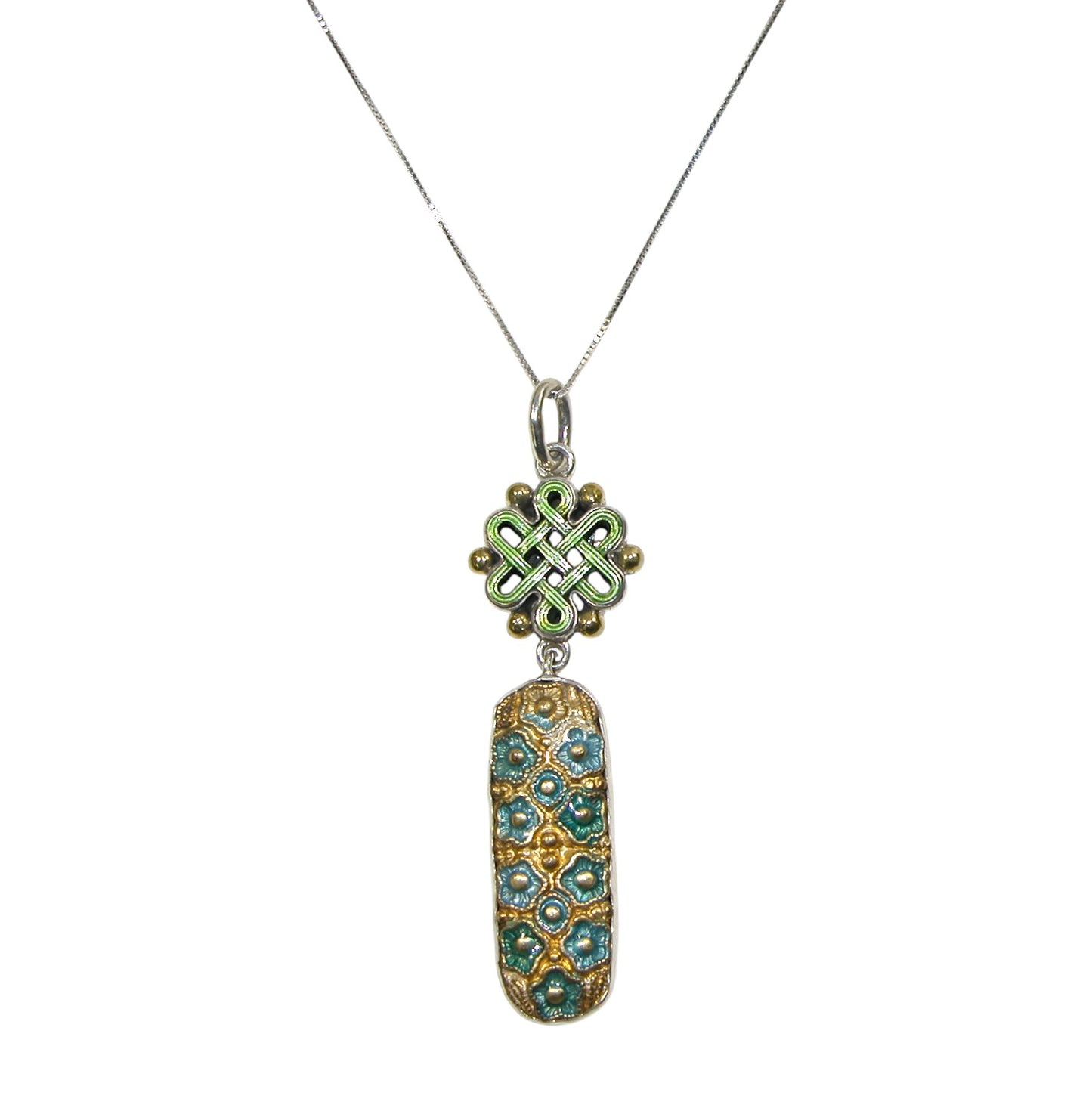 34414A Hand Enameling Flower Necklace
