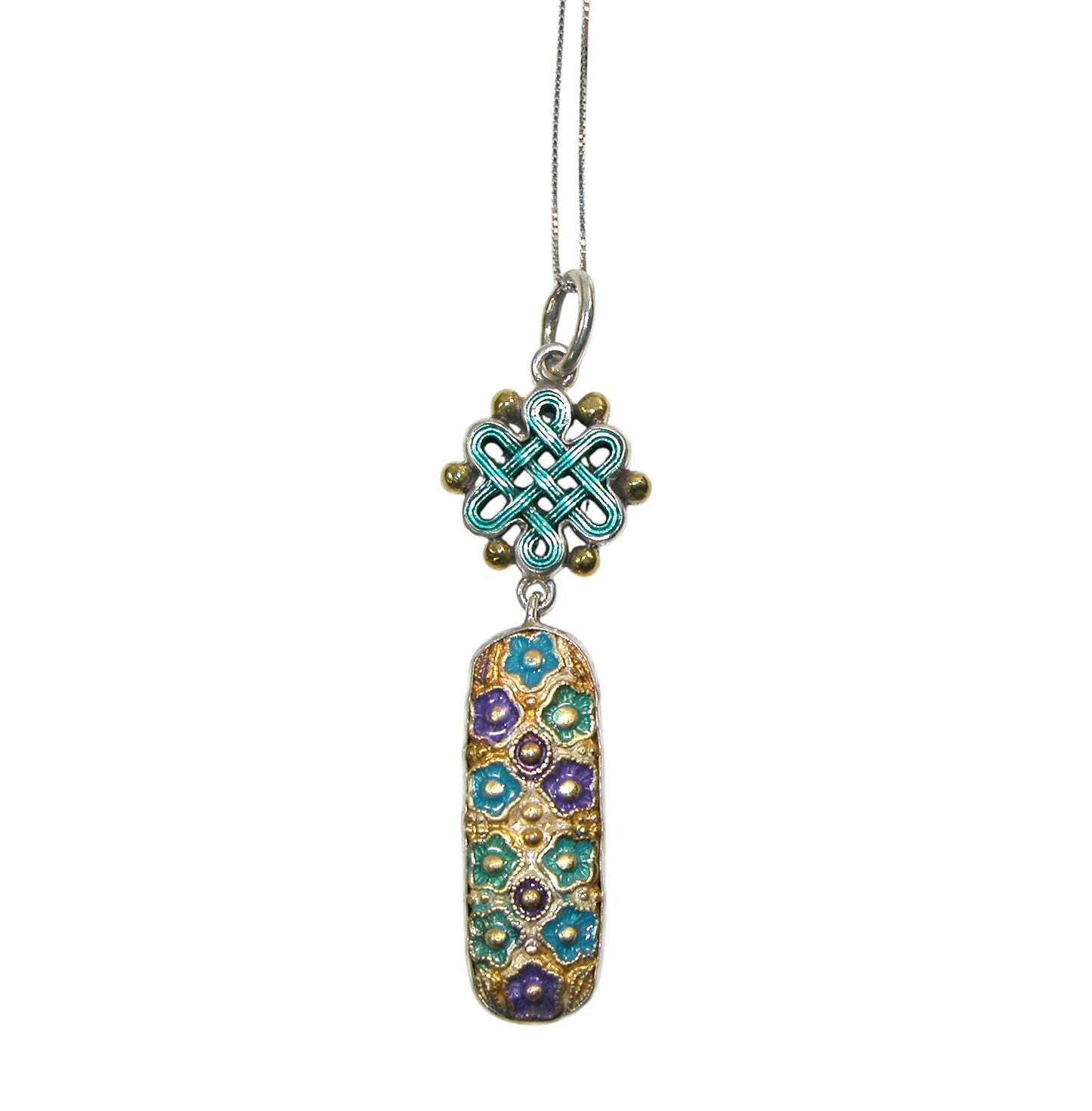 34414C Hand Enameling Flower Necklace