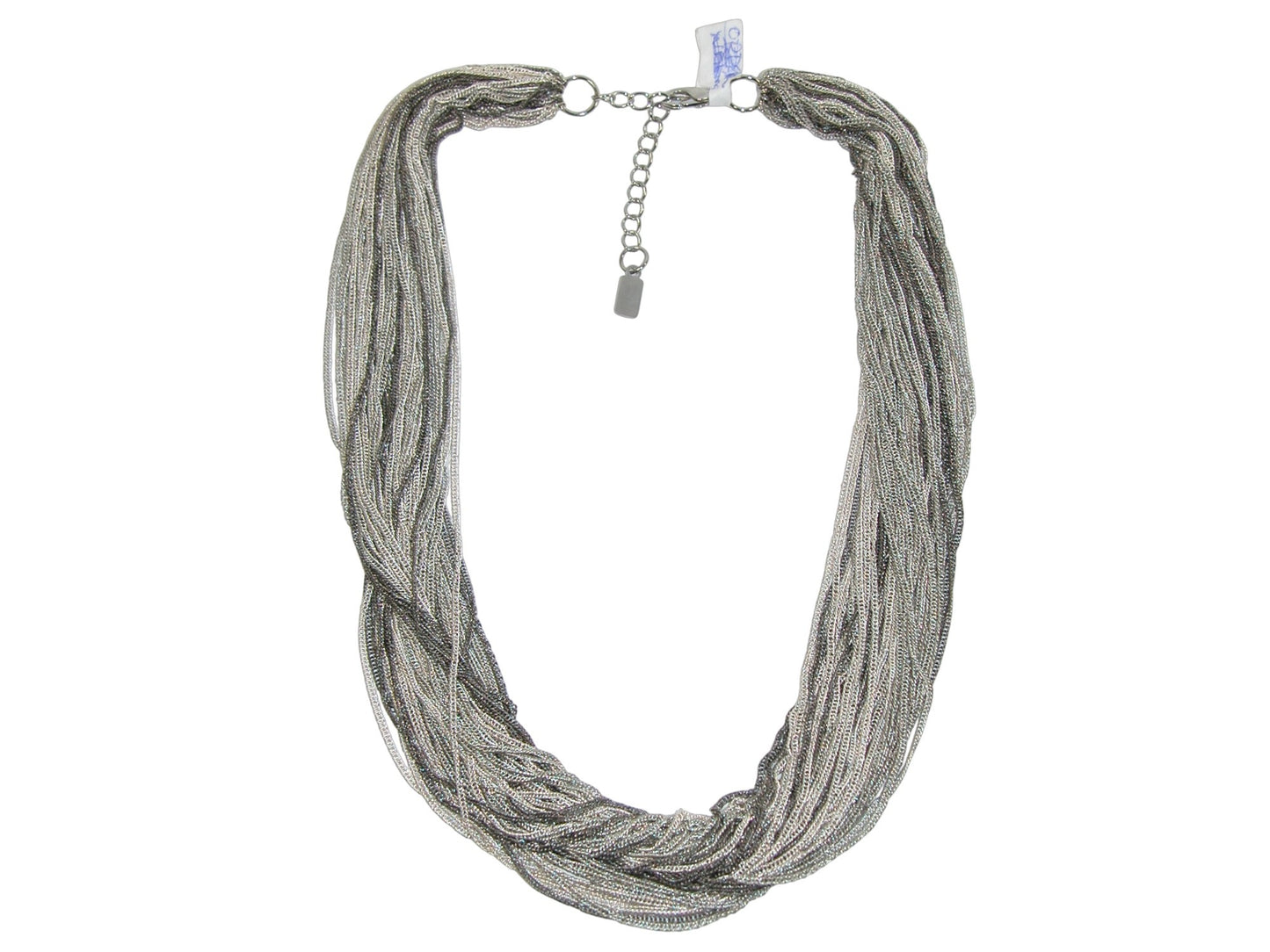 34418A Multi Silver Liquid Chain Necklace