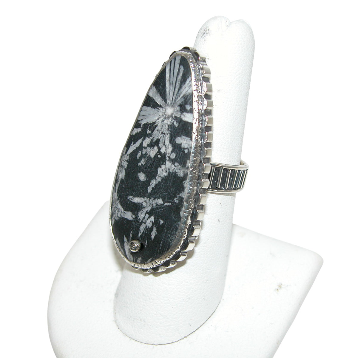 34529 Chrysanthemum Stone Sterling Silver Ring