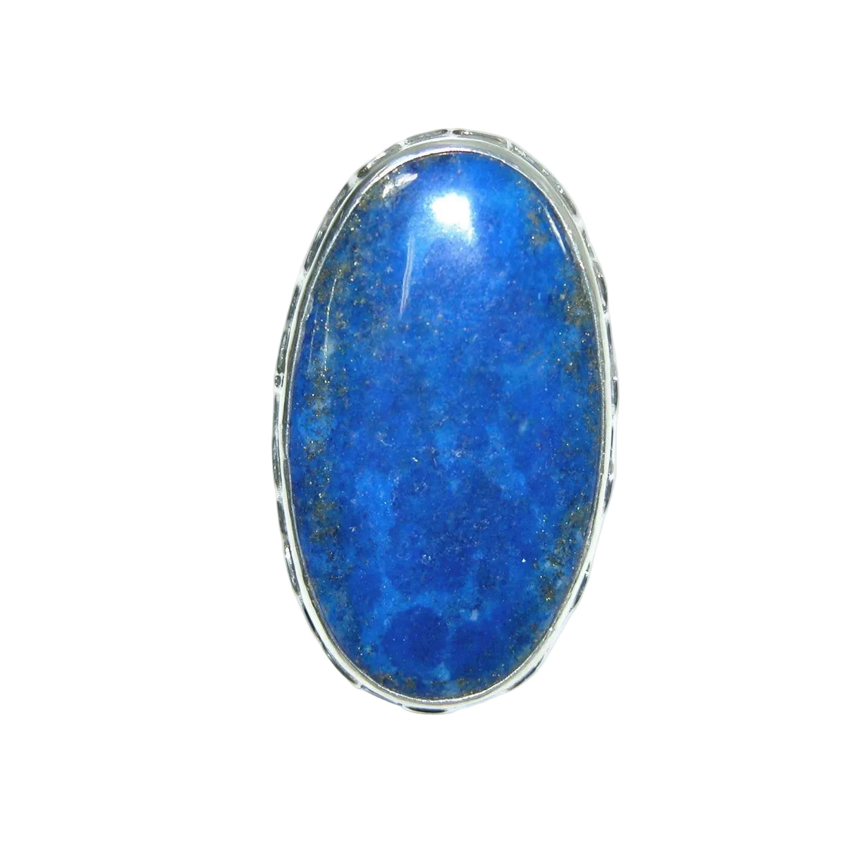 34530 Natural Lapis Oval Sterling Silver Ring