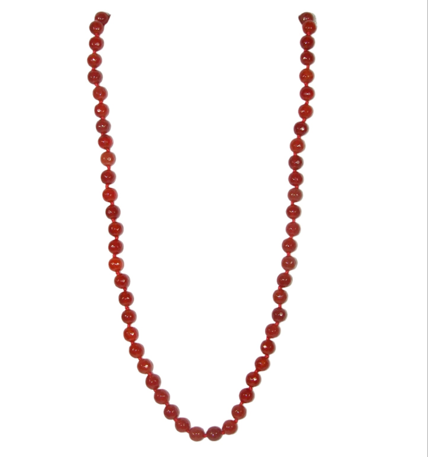 4004 Red Carnelian Beaded Necklace