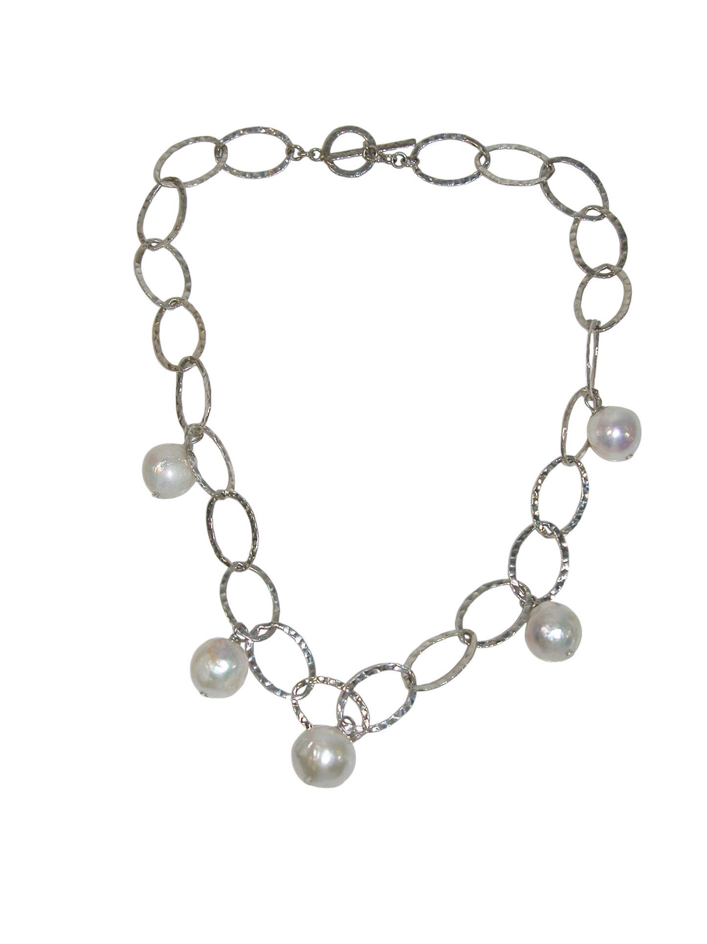 40055 Freshwater Pearl Sterling Silver Chain Necklace