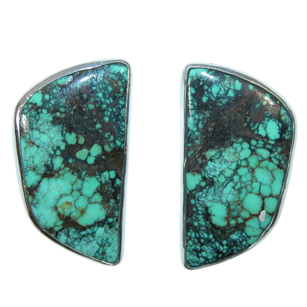 40174 Natural Turquoise Sterling Silver Earring