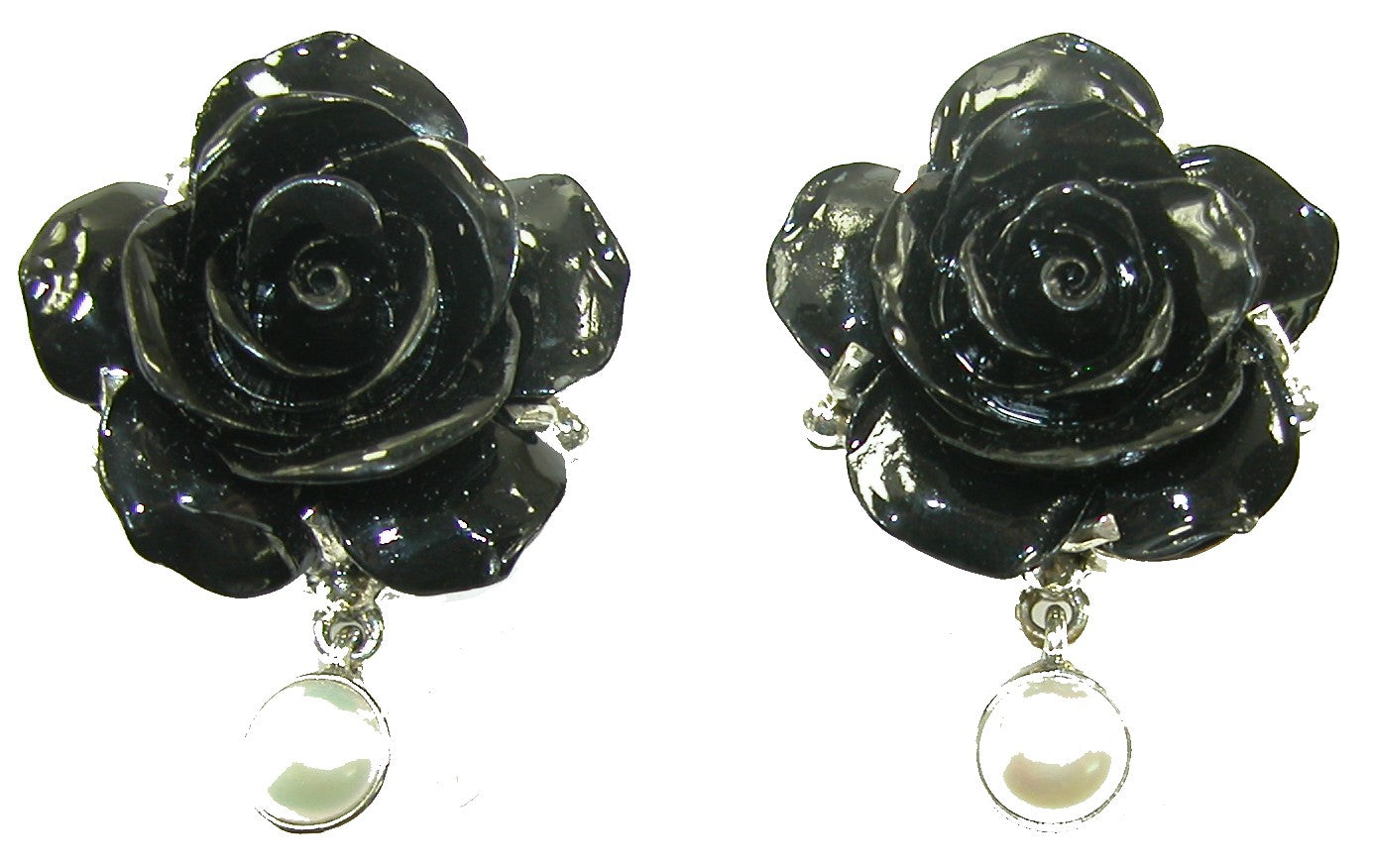 20335 Flower, Freshwater Pearl, Sterling Silver Earrings