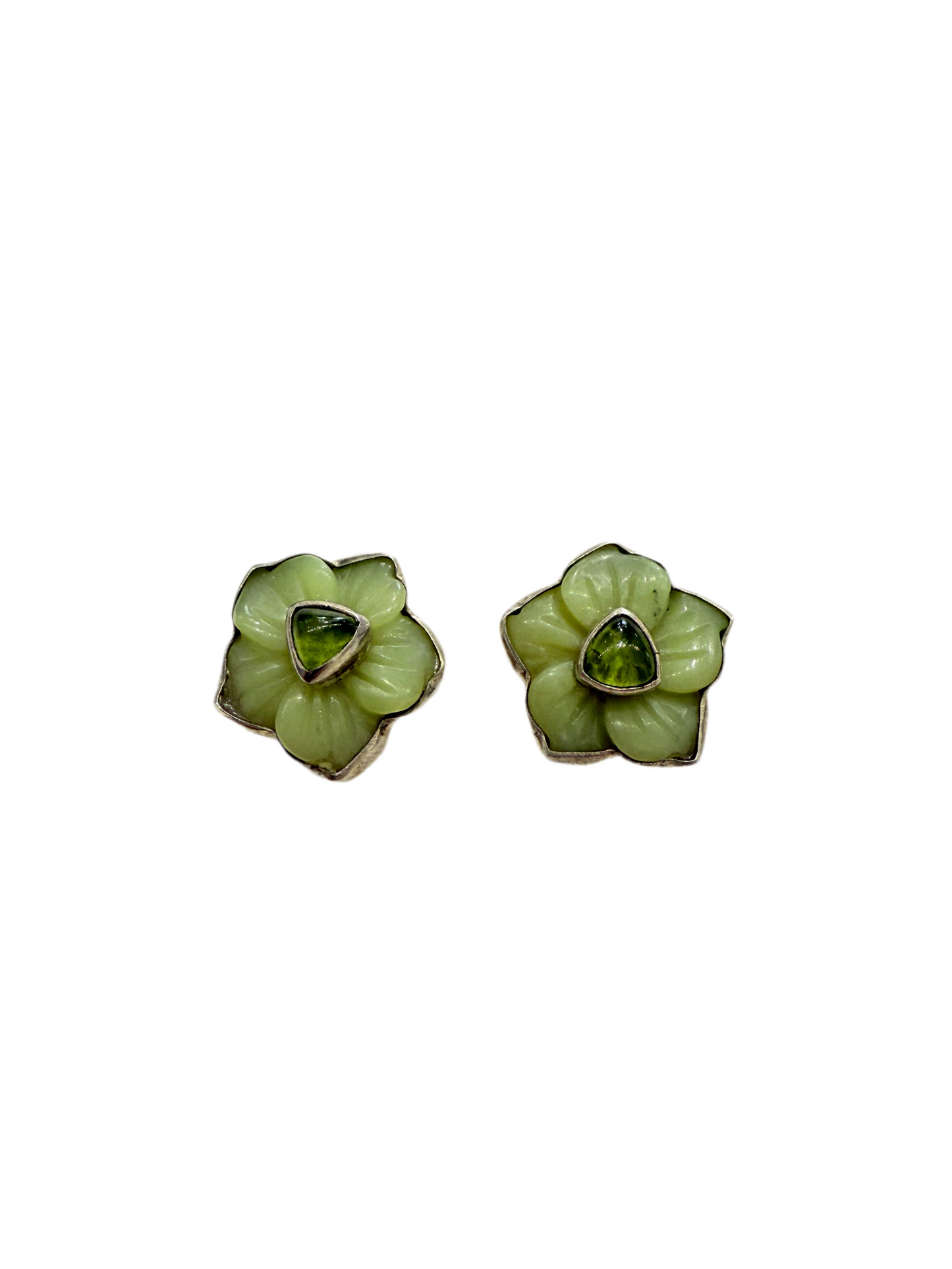 32180 Serpentine Flower Sterling Silver Earrings