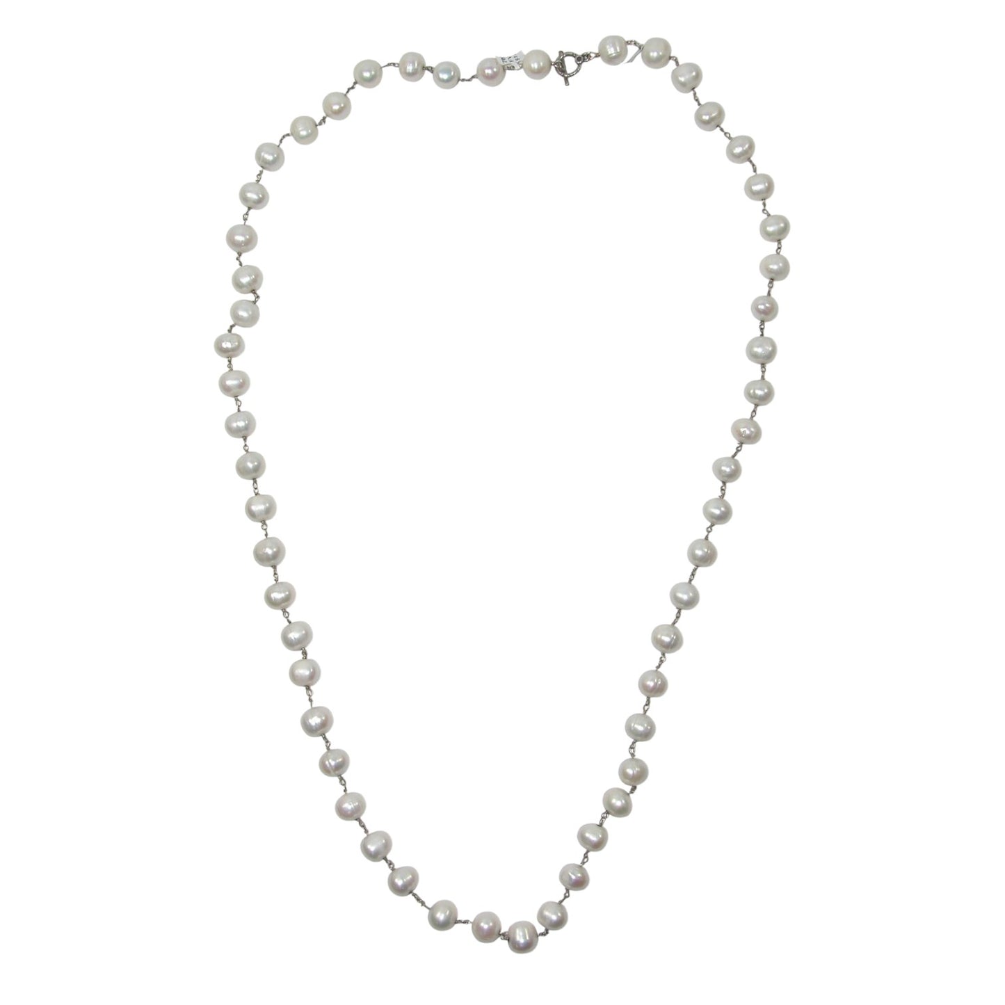 Freshwater Pearl Beaded Sterling Silver Necklace