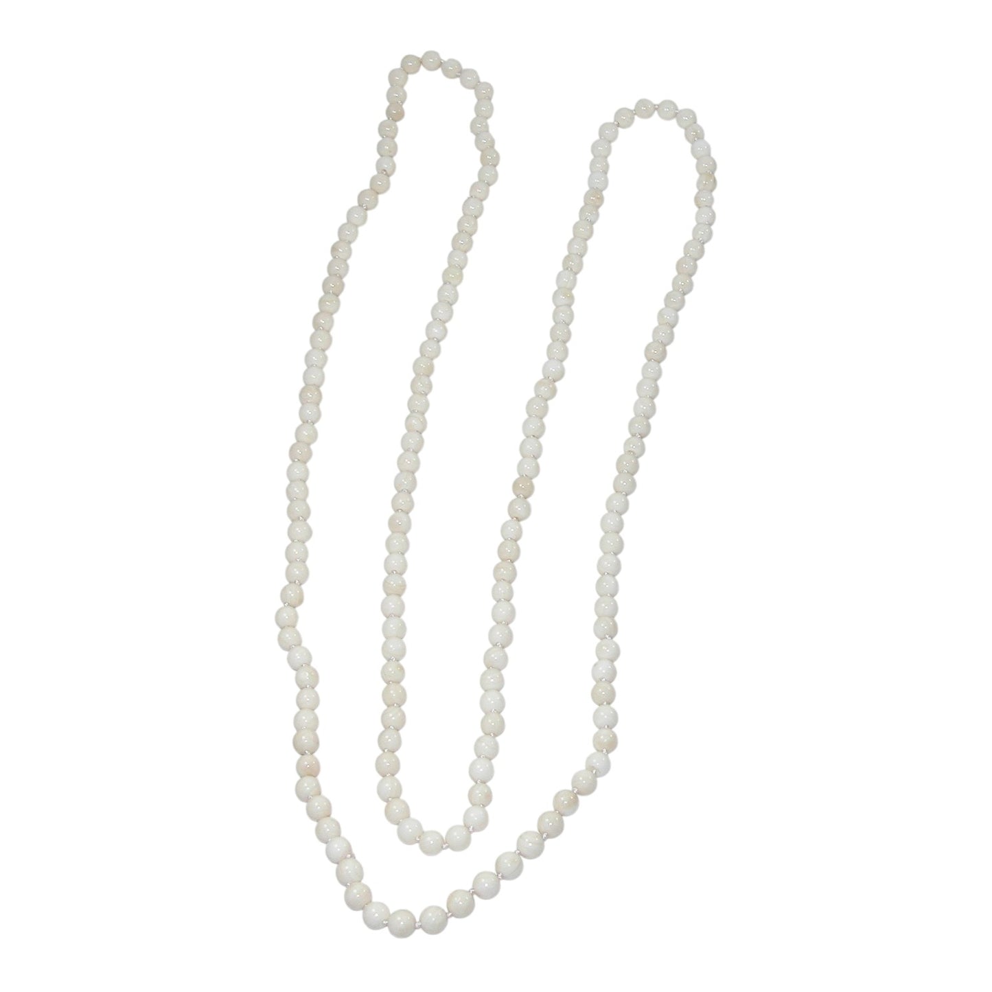 Mother of Pearl Extra Long Beaded Necklace