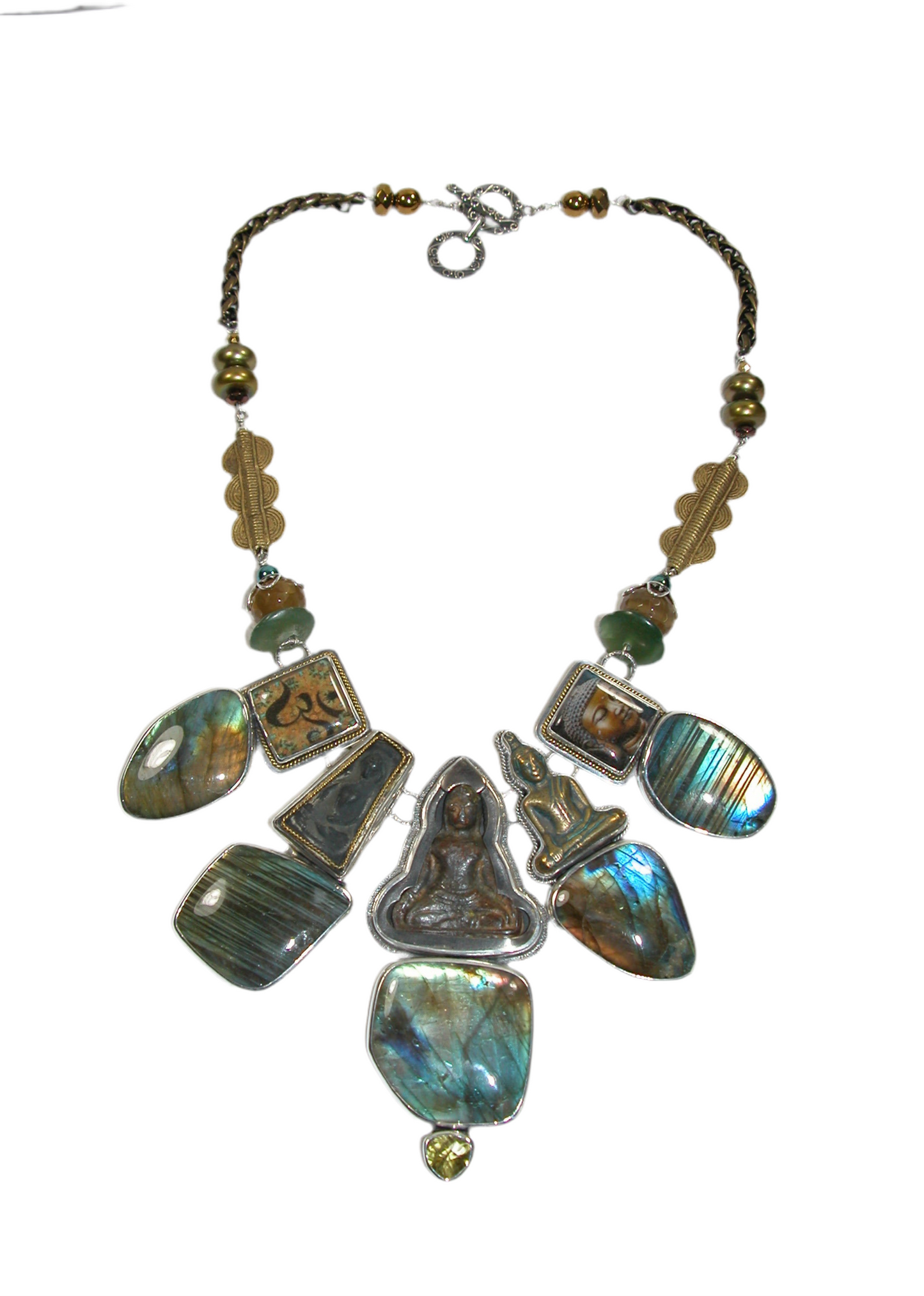 33093 Labradorite Buddha Necklace