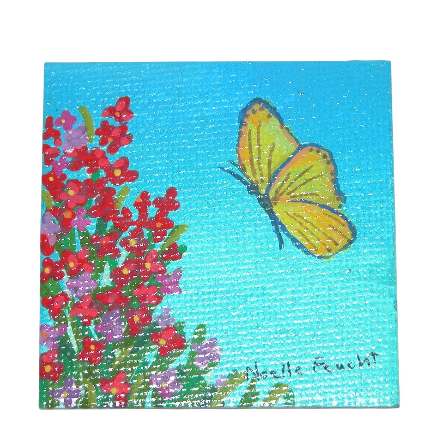 Original Acrylic Painting Magnet 2" X 2" ART124 by Noelle