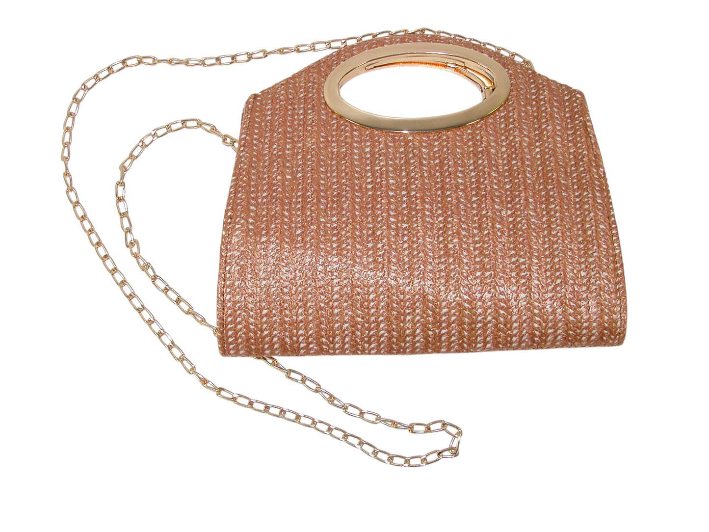 Woven Clutch Oval Handle GF4832