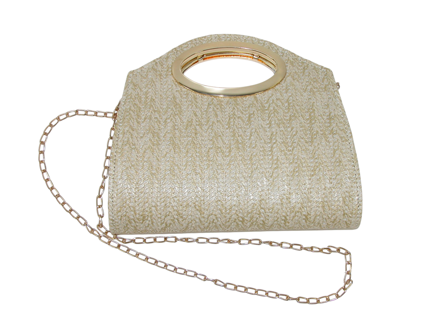 Woven Clutch Oval Handle GF4831