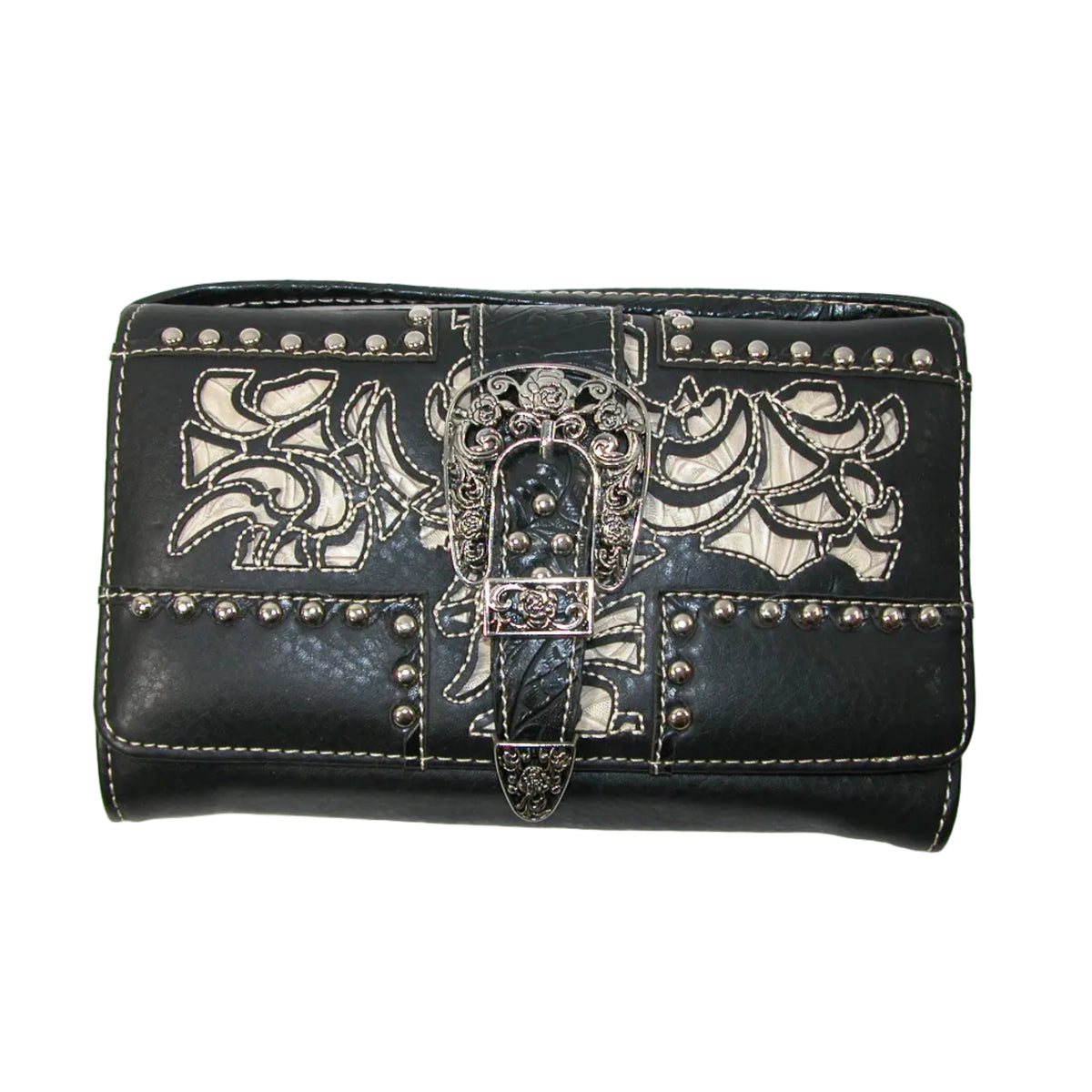 Western Style Crossbody Multi Color Print Wallet GF5204