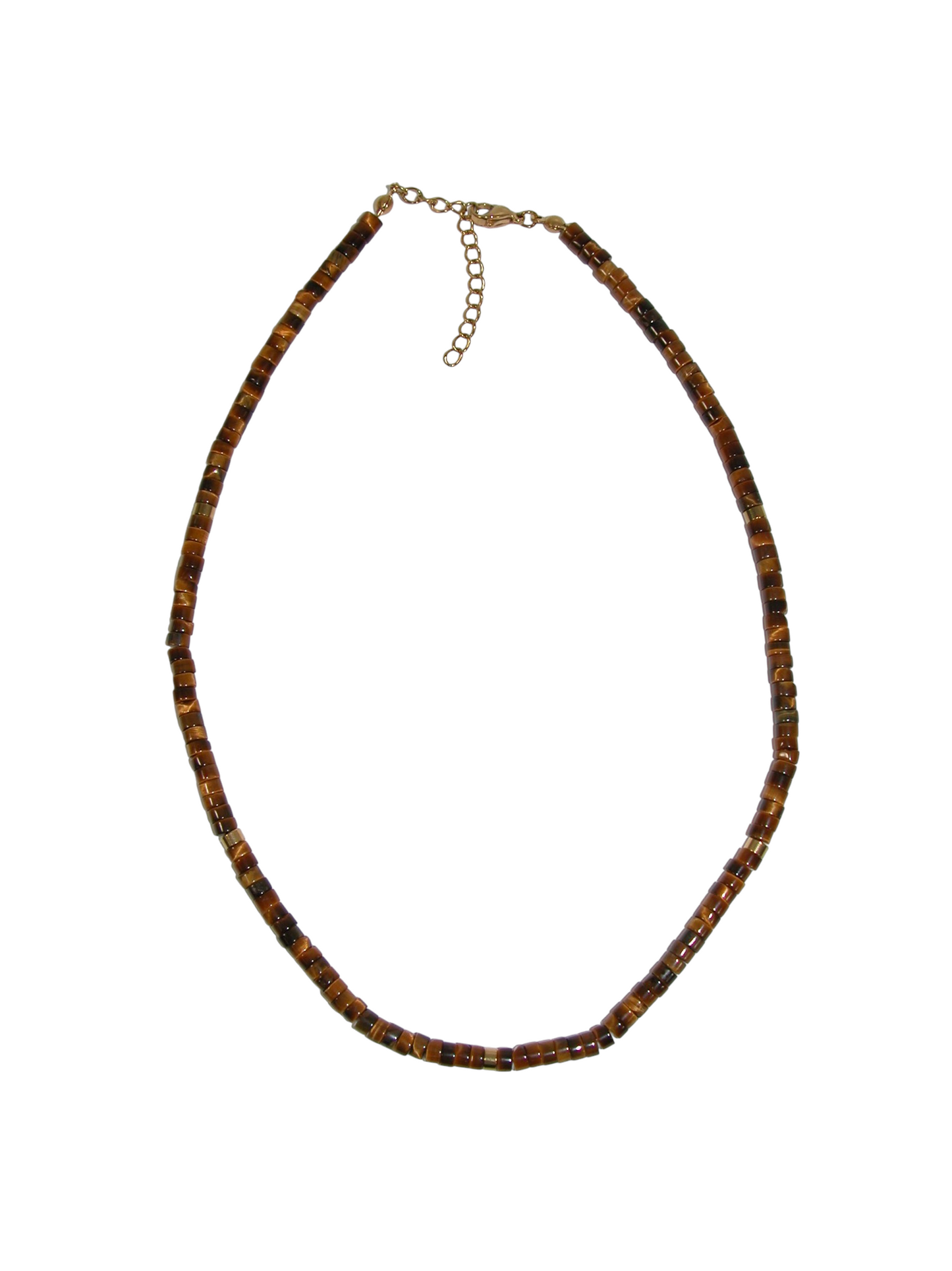 Tiger's Eye Rondel Necklace GF4845