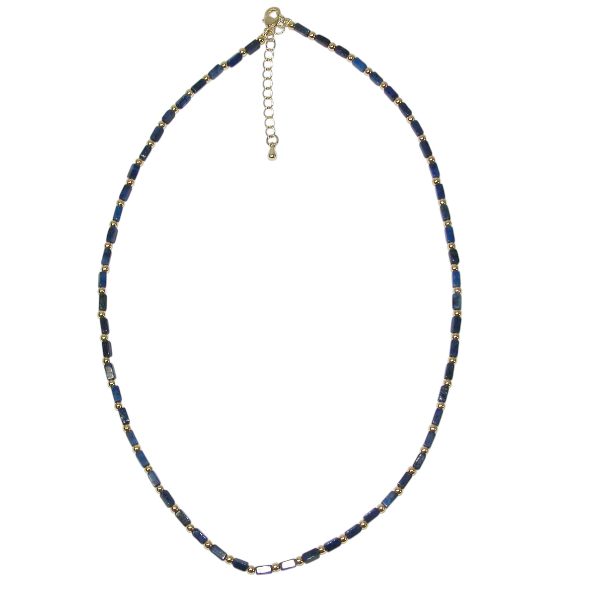 Lapis Square Tube Short Necklace GF4853